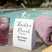 Plaque De Table Merci pour un nom de brunch post-mariage date simp (InVersositu (sur table))