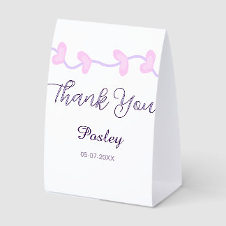 Plaque De Table merci rose violet pastel mariage nom date lea