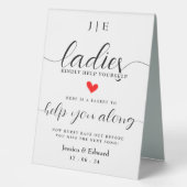 Plaque De Table Mesdames, Aidez-Vous Avec Plaisir Noir Blanc Minim (Recto)