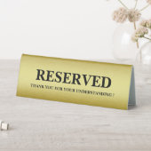 Plaque De Table Metallic Gold Background Reserved  (En SItu (Tableau))