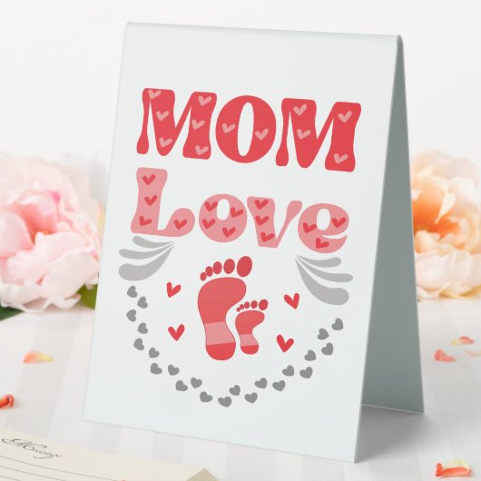 Plaque De Table Mignonne Maman Amour (In SItu (Mariage))