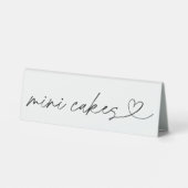 Plaque De Table Mini Cakes Label Wedding Party Acrylic Sign (Verso)