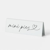 Plaque De Table Mini Pies Label Wedding Party Acrylic Sign (Verso)