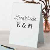 Plaque De Table minimadd yname text love birtext (En SItu (Tableau))