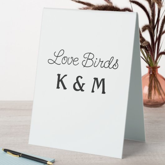 Plaque De Table minimadd yname text love birtext (En SItu (Tableau))