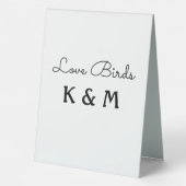 Plaque De Table minimadd yname text love birtext (Verso)