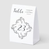 Plaque De Table Minimalist Elegant Botanical Wedding Table Card (Recto)
