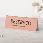 Plaque De Table Minimalist Elegant Reserved Table Tent Sign (En SItu (Tableau))