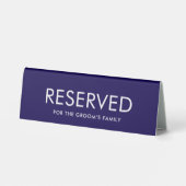 Plaque De Table Minimalist Elegant Reserved Table Tent Sign (Verso)