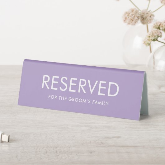 Plaque De Table Minimalist Elegant Reserved Table Tent Sign (En SItu (Tableau))