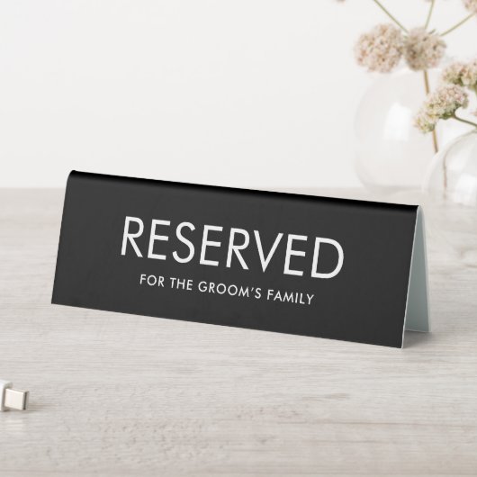Plaque De Table Minimalist Elegant Reserved Table Tent Sign (En SItu (Tableau))