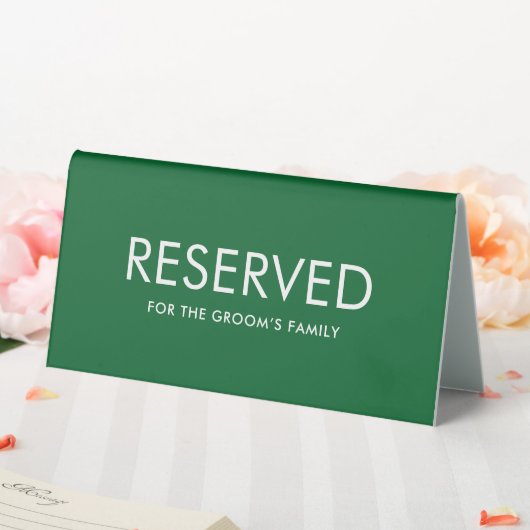 Plaque De Table Minimalist Elegant Reserved Table Tent Sign (In SItu (Mariage))