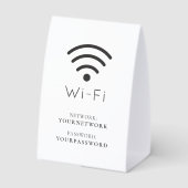 Plaque De Table Minimalist White Business Cafe Wi-Fi (Verso)