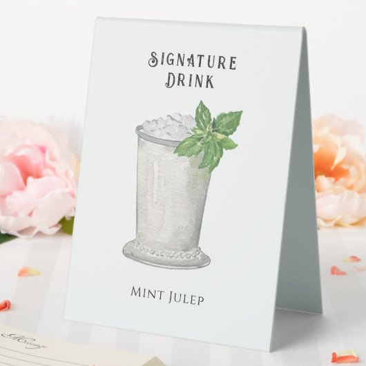 Plaque De Table Mint Julep | Boisson Signature (In SItu (Mariage))