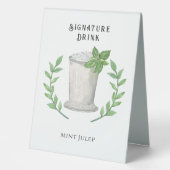 Plaque De Table Mint Julep | Boisson Signature (Recto)