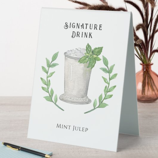 Plaque De Table Mint Julep | Boisson Signature (En SItu (Tableau))