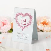 Plaque De Table Mistletoe couronne d'hiver mariage rouge numéro de (In SItu (Mariage))