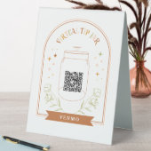 Plaque De Table Mobile Tip Jar QR Code Cash App Tent Sign (En SItu (Tableau))