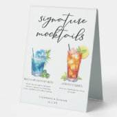 Plaque De Table Mocktails d'été Blue Hawaiian Arnold Palmer (Recto)