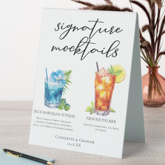 Plaque De Table Mocktails d'été Blue Hawaiian Arnold Palmer (En SItu (Tableau))