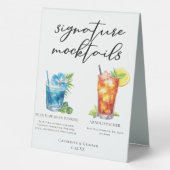 Plaque De Table Mocktails d'été Blue Hawaiian Arnold Palmer (Verso)