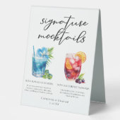 Plaque De Table Mocktails été Blue Hawaiian Sangria (Recto)