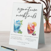 Plaque De Table Mocktails été Blue Hawaiian Sangria (En SItu (Tableau))