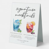 Plaque De Table Mocktails été Blue Hawaiian Sangria (Verso)