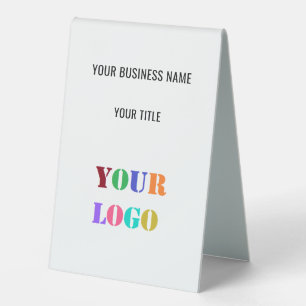 Plaque De Table Modèle de signature du logo commercial personnalis