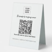 Plaque De Table Modèle de tablette professionnelle de code QR (Recto)