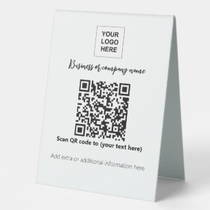 Plaque De Table Modèle de tablette professionnelle de code QR