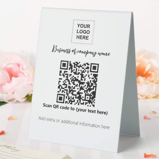 Plaque De Table Modèle de tablette professionnelle de code QR (In SItu (Mariage))