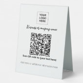 Plaque De Table Modèle de tablette professionnelle de code QR (Verso)