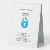 Plaque De Table Modèle du logo WiFi Key tech (Recto)