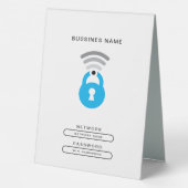 Plaque De Table Modèle du logo WiFi Key tech (Verso)