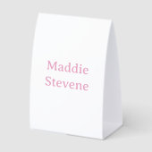 PLAQUE DE TABLE MODELES TENDANCE MODERNES NOM ANNEE PASTEL ROSE (Recto)