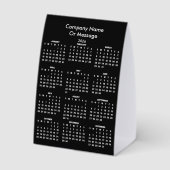 Plaque De Table Modern 2026 Calendar Company Name (Verso)