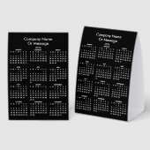 Plaque De Table Modern 2026 Calendar Company Name (Recto/verso)