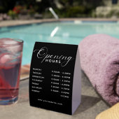 Plaque De Table Modern Business Opening Hours Display Budget (InVersositu (sur table))