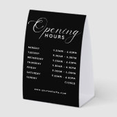 Plaque De Table Modern Business Opening Hours Display Budget (Recto)
