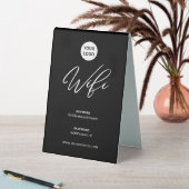 Plaque De Table Modern Business Wifi Password Welcome QrCode Sign (En SItu (Tableau))