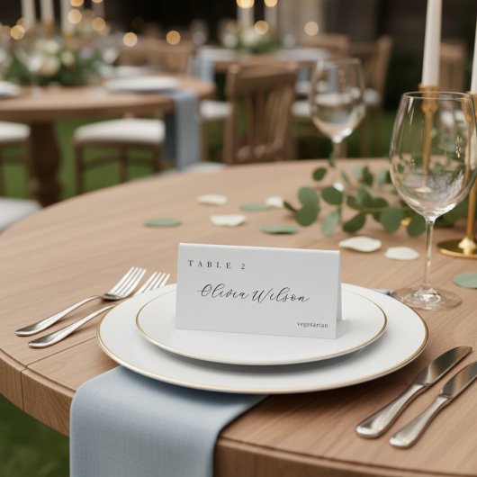 Plaque De Table Modern Photo Collage Wedding Guest Place Card