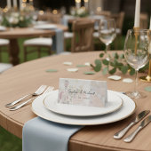 Plaque De Table Modern Photo Collage Wedding Guest Place Card