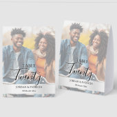 Plaque De Table Modern Photo Wedding Table Number | Editable (Recto/Verso)