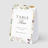 Plaque De Table Modern Spring Wedding Table Number (Verso)