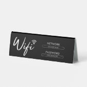 Plaque De Table Modern Wifi Password Network  (Verso)