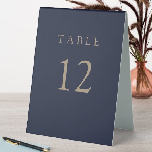 Plaque De Table Moderne Bleu Simple Nettoyage Mariage minimal (En SItu (Tableau))