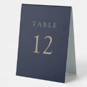 Plaque De Table Moderne Bleu Simple Nettoyage Mariage minimal (Verso)