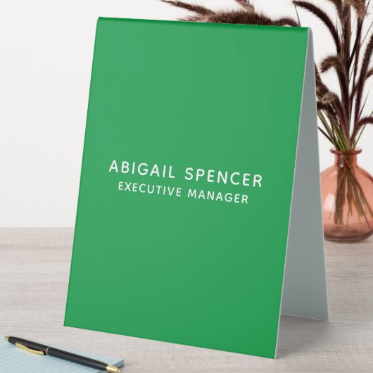 Plaque De Table Moderne classique professionnel Kelly Green (En SItu (Tableau))