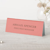 Plaque De Table Moderne Classy Professionnel Coral Rose (En SItu (Tableau))